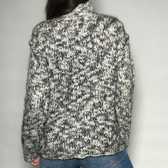 Vintage Chunky Hand Knit Mock Neck Sweater - Picture 7 of 16